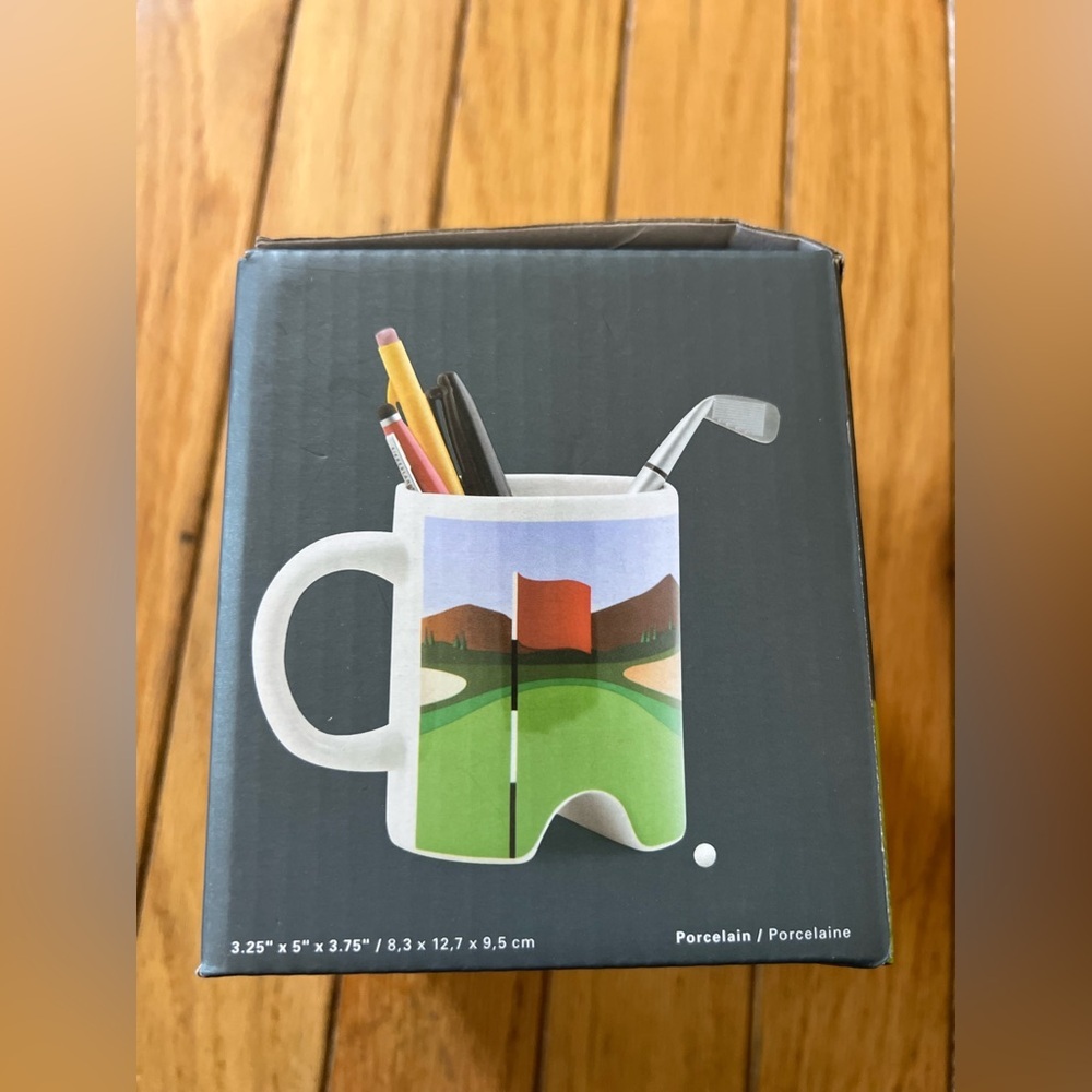 Putter Cup GOLF Novelty MUG and Golf Club PEN by Kikkerland NWB